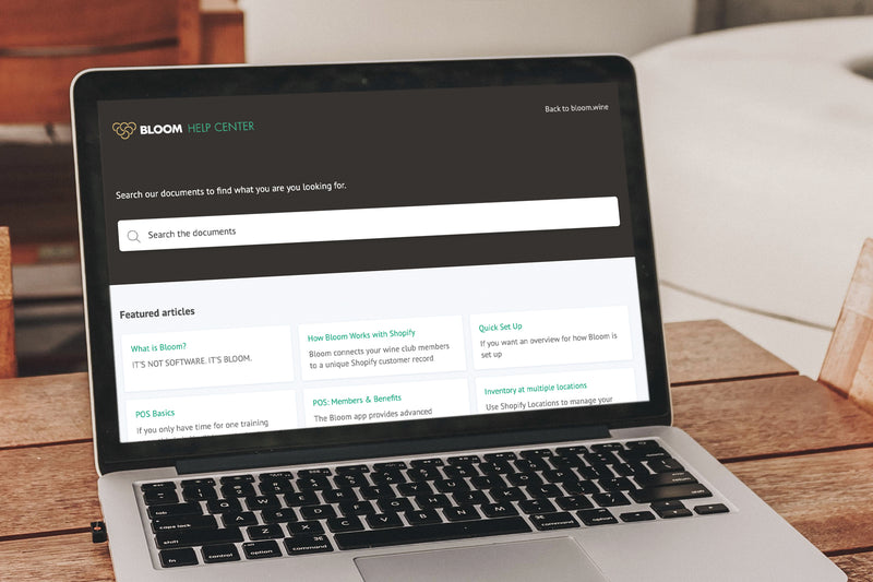 Bloom Software Help center – Bloom.wine